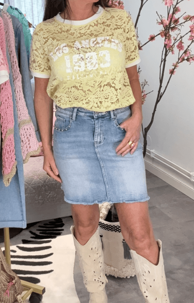 STAR DENIM SKIRT