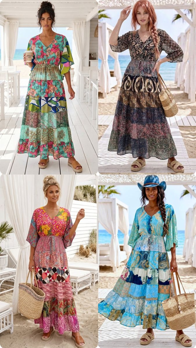 BOHO PATCH DRESS